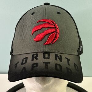 Toronto Raptors Hat Adjustable Structured Cap '47 Brand Spellout Ombre Bill NEW